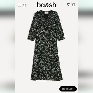 ba&sh Bowie floral midi dress in size M medium